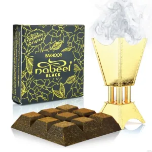 12x Nabeel Bakhoor Nabeel Black Bakhoor Incense Bar 40g